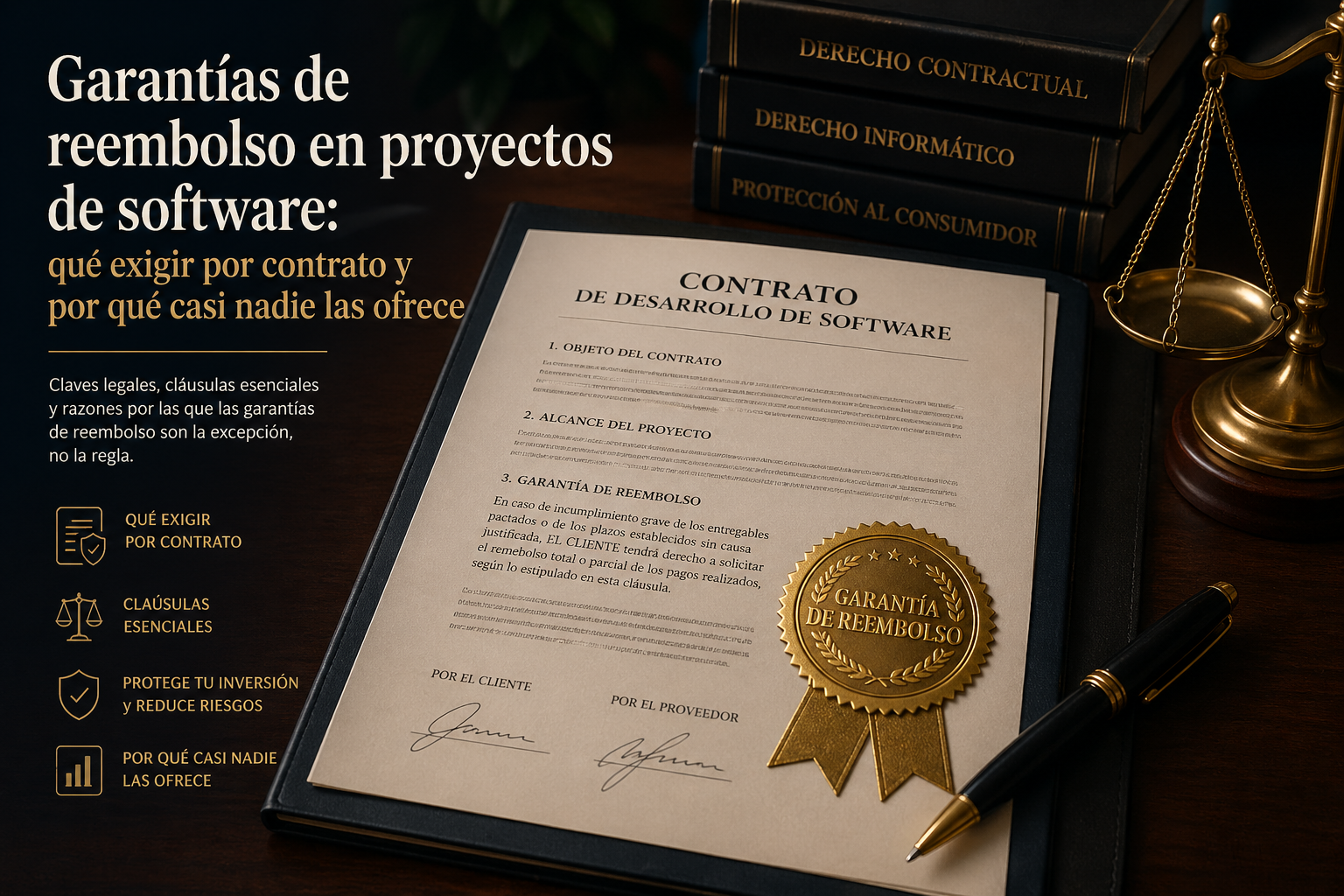 garantias, reembolsos, software, contrato de desenvolvimento de software, risco do fornecedor de software, empresas de tecnologia
